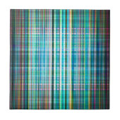 Vintage, grüne Streifen Fliese (Vorderseite)