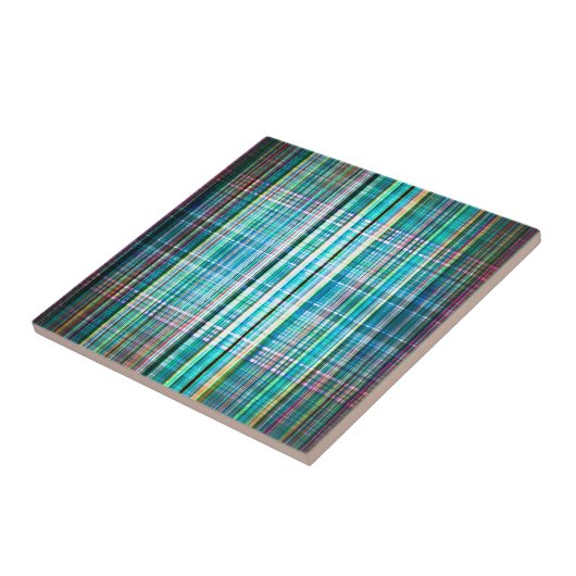 Vintage, grüne Streifen Fliese (Seite)