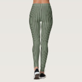 Vintage grüne Streifen Leggings (Rückseite)
