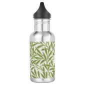 Vintage grüne Weidenblätter Monogramm Edelstahlflasche (Links)