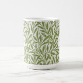 Vintage grüne Weidenblätter-Monogramm Kaffeetasse (Mittel)