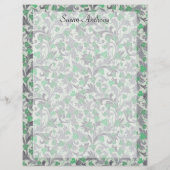 Vintage grüne Weinberge auf Trellis-Papier (Rückseite)