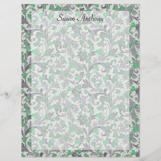 Vintage grüne Weinberge auf Trellis-Papier (Rückseite)