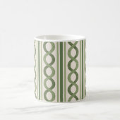 Vintage grüne Wellen Kaffeetasse (Mittel)