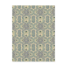 Vintage-grünes abstraktes Blumendesign