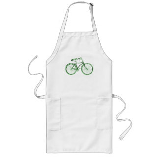Vintage grünes Fahrrad Lange Schürze