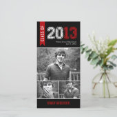 Vintage Grunge Abschluss Ankündigung Foto-Karte (Stehend Vorderseite)