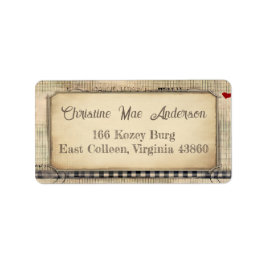 Vintage Grunge-Adresse / Versand / Book Label Adressaufkleber