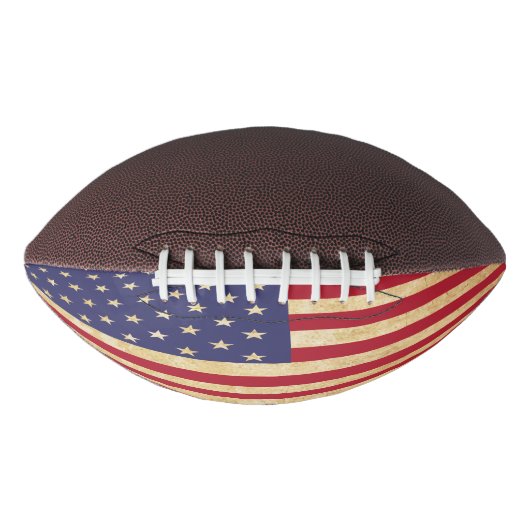 Vintage Grunge American Flag 3D Shape Football (Vorderseite)