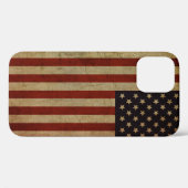 Vintage Grunge American Flag Case-Mate iPhone Hülle (Rückseite (Horizontal))