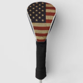 Vintage Grunge American Flag Golf Headcover (Vorderseite)