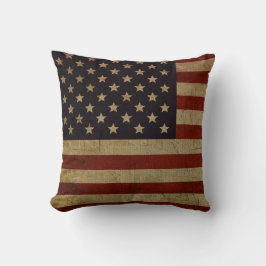 Vintage Grunge American Flag Kissen