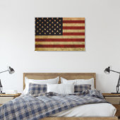 Vintage Grunge American Flag Leinwanddruck (Insitu (Schlafzimmer))