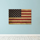Vintage Grunge American Flag Leinwanddruck (Insitu (Holzboden))