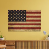 Vintage Grunge American Flag Leinwanddruck (Insitu (Wohnzimmer))