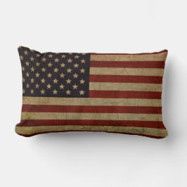 Vintage Grunge American Flag Lendenkissen