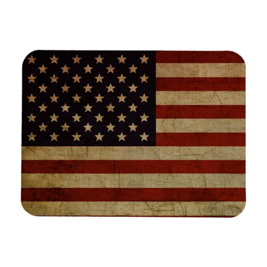 Vintage Grunge American Flag Magnet (Horizontal)