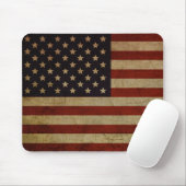 Vintage Grunge American Flag Mousepad (Mit Mouse)