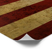Vintage Grunge American Flag Poster (Ecke)