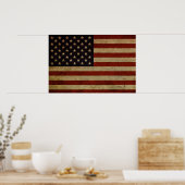 Vintage Grunge American Flag Poster (Küche)