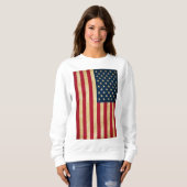 Vintage Grunge American Flag Sweatshirt (Vorne ganz)