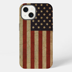 Vintage Grunge amerikanische Flagge iPhone 13 Hülle
