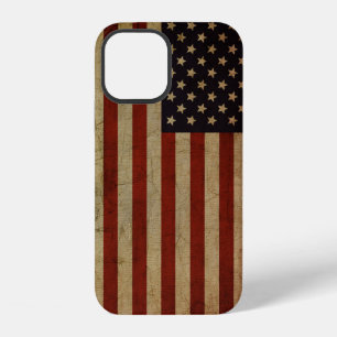 Vintage Grunge-Amerikanische Flagge iPhone 12 Hülle