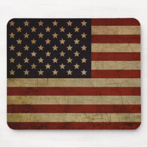 Vintage Grunge amerikanische Flagge Mousepad