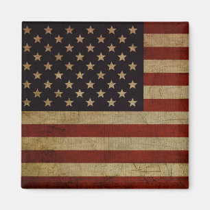 Vintage-Grunge-Amerikanischer-Flagge-Magnet Magnet
