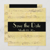 Vintage Grunge Antique Musical Notes - Einladungen (Vorne/Hinten)