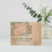 Vintage Grunge Blume - Postkarte (Stehend Vorderseite)