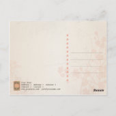 Vintage Grunge Blume - Postkarte (Rückseite)