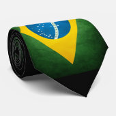 Vintage Grunge-Brasilien-Flagge Krawatte (Gerollt)