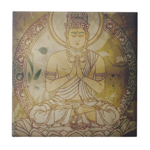 Vintage Grunge Buddha Fliese