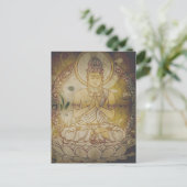 Vintage Grunge Buddha Postkarte (Stehend Vorderseite)