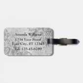 Vintage Grunge Damask Dragonfis Gepäckanhänger (Rückseite horizontal)