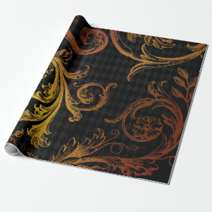 Vintage-Grunge-Damask Geschenkpapier