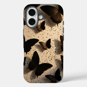 Vintage Grunge Dark Academia Schmetterling Tintenp iPhone 16 Hülle