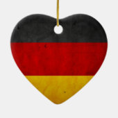Vintage Grunge-Deutschland-Flagge Keramikornament (Hinten)
