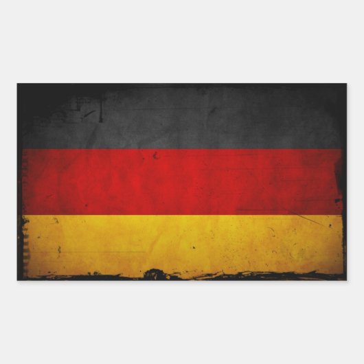 Vintage Grunge Deutschland-Flagge Rechteckiger Aufkleber (Vorderseite)