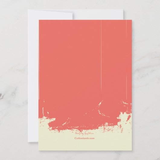 Vintage Grunge-Einladung Einladung (Rückseite)