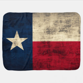 Vintage Grunge-Flagge von Texas Babydecke