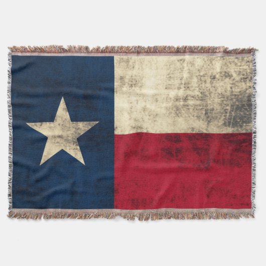Vintage Grunge-Flagge von Texas Decke (Vorderseite)