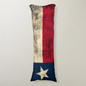Vintage Grunge-Flagge von Texas Seitenschläferkissen (Vorderseite Vertikal)