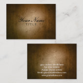 Vintage Grunge-Geschäfts-Karte Visitenkarte (Vorne/Hinten)