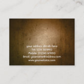 Vintage Grunge-Geschäfts-Karte Visitenkarte (Rückseite)