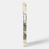 Vintage Grunge Gitarre und Mikrofon iPhone Case (Rückseite / Links)