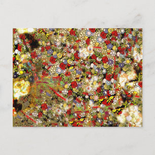 Vintage-Grunge-Graffiti-Tapete Collage-Design Postkarte