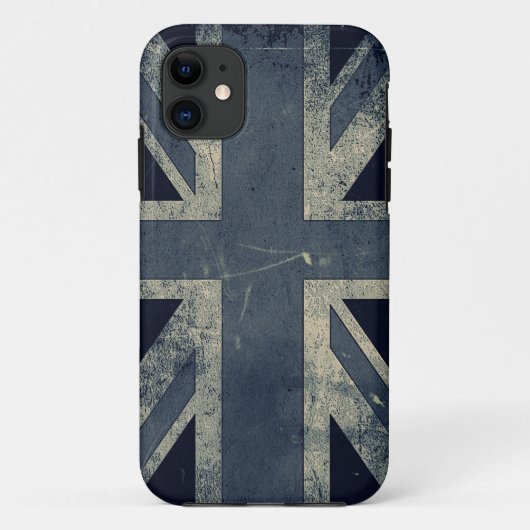 Vintage Grunge Großbritannien-Flagge Case-Mate iPhone Hülle (Rückseite)
