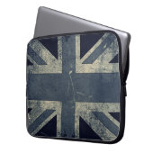 Vintage Grunge Großbritannien-Flagge Laptopschutzhülle (Vorderseite Links)